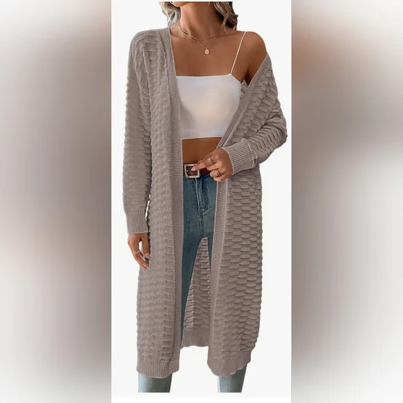 Tan Textured Women's Sweater - Picture 1 of 2